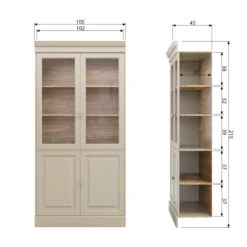 VTwonen Grenen Vitrinekast -Meubelverkoop vtwonen chow grenen vitrinekast 08