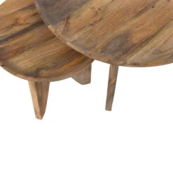 VTwonen Bijzettafelset Mangohout -Meubelverkoop vtwonen high heels bijzettafelset mangohout naturel 05 1