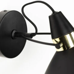 Wandlamp Zwart Met Goud -Meubelverkoop wandlamp zwart met goud jona bodio 04