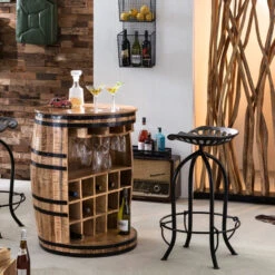 Wijnvat Bartafel Met Wijnrek