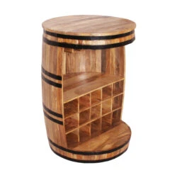 Wijnvat Bartafel Met Wijnrek -Meubelverkoop wijnvat bartafel met wijnrek porter lavis 05