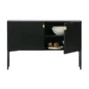 WOOOD Zwarte Sidetable Met Deuren