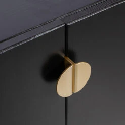 WOOOD Zwarte Sidetable Met Deuren -Meubelverkoop woood hero zwarte sidetable met deuren 04