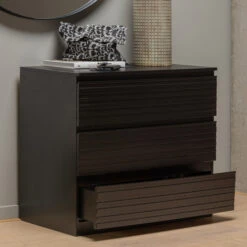 WOOOD Ladenkast Diep Zwart Hout