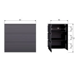 WOOOD Ladenkast Diep Zwart Hout -Meubelverkoop woood jente ladenkast 3 lades diep zwart hout 07 1