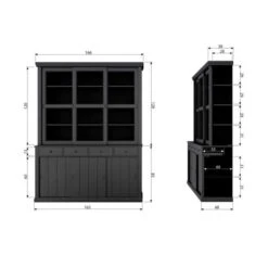 WOOOD Zwarte Buffetkast Stoer Landelijk -Meubelverkoop woood lagos zwarte buffetkast stoer landelijk 1 1