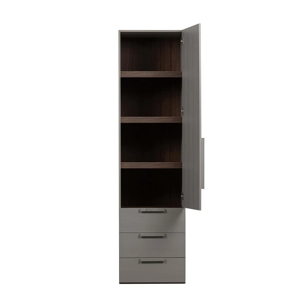 WOOOD Lichtgrijze Kledingkast Japandi 1-deurs 6 WOOOD Lichtgrijze Kledingkast Japandi 1-deurs - Afbeelding 4