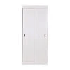 WOOOD Witte Kast Met Schuifdeuren 1 WOOOD Witte Kast Met Schuifdeuren -Meubelverkoop woood row witte opbergkast in grenen 01