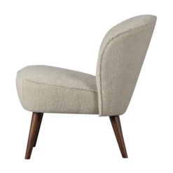 WOOOD Teddy Fauteuil Creme -Meubelverkoop woood sara teddy fauteuil met creme teddy stof 04