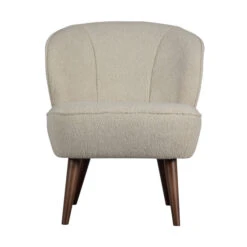 WOOOD Teddy Fauteuil Creme -Meubelverkoop woood sara teddy fauteuil met creme teddy stof 06