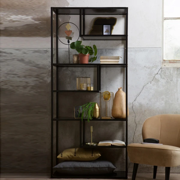 WOOOD Metalen Open Wandkast 85 Cm Breed 6 WOOOD Metalen Open Wandkast 85 Cm Breed - Afbeelding 4