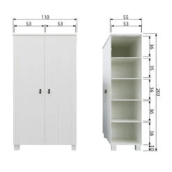 WOOOD Houten Kledingkast Grenen -Meubelverkoop woood ties houten kledingkast grenen 07 1