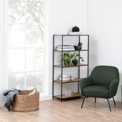 Boekenkast Met 5 Houten Planken -Meubelverkoop zactona bjorn boekenkast met 5 houten planken 06