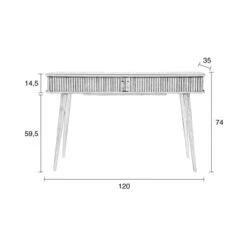 Zuiver Design Sidetable Walnoot -Meubelverkoop zuiver barbier walnut design sidetable walnoot 12