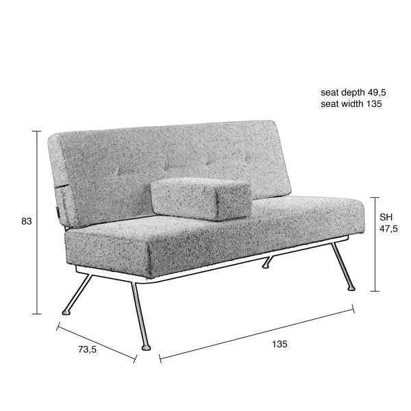 Zuiver Retro Design Bankje 12 Zuiver Retro Design Bankje - Afbeelding 10