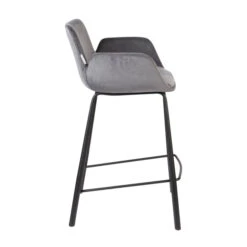 Zuiver Fluwelen Barstoel Met Armleuningen -Meubelverkoop zuiver brit fluwelen barstoel met armleuningen 03