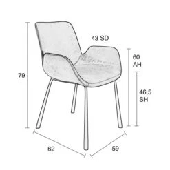 Zuiver Eetkamerstoel Van Kunstleer -Meubelverkoop zuiver brit ll eetkamerstoel van kunstleer 10