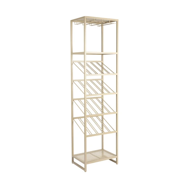 Zuiver Beige Wijnrek Metaal 5 Zuiver Beige Wijnrek Metaal - Afbeelding 3