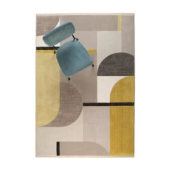 Zuiver Kleurrijk Vloerkleed Met Vormen -Meubelverkoop zuiver hilton kleurrijk vloerkleed met vormen geel 08 3