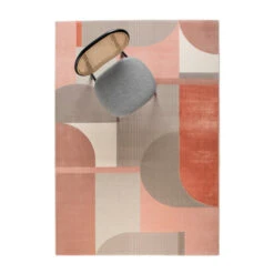 Zuiver Kleurrijk Vloerkleed Met Vormen -Meubelverkoop zuiver hilton kleurrijk vloerkleed met vormen roze 9 3