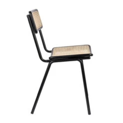 Zuiver Retro Eetkamerstoel Rotan Webbing -Meubelverkoop zuiver jort retro stoel met rotan 03