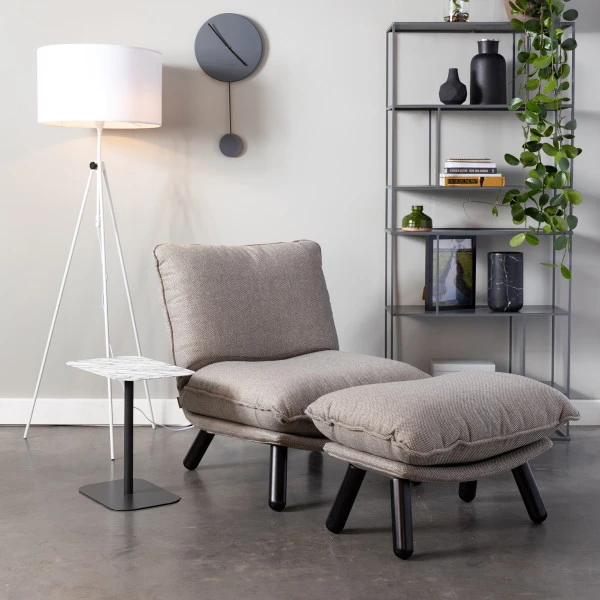 Zuiver Lichtgrijze Voetenbank 6 Zuiver Lichtgrijze Voetenbank - Afbeelding 4