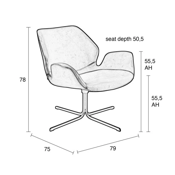 Zuiver Design Fauteuil Leer - Afbeelding 11