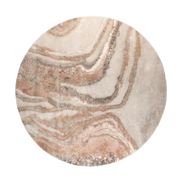 Zuiver Rond Design Vloerkleed Grijs/terra 3 Zuiver Rond Design Vloerkleed Grijs/terra